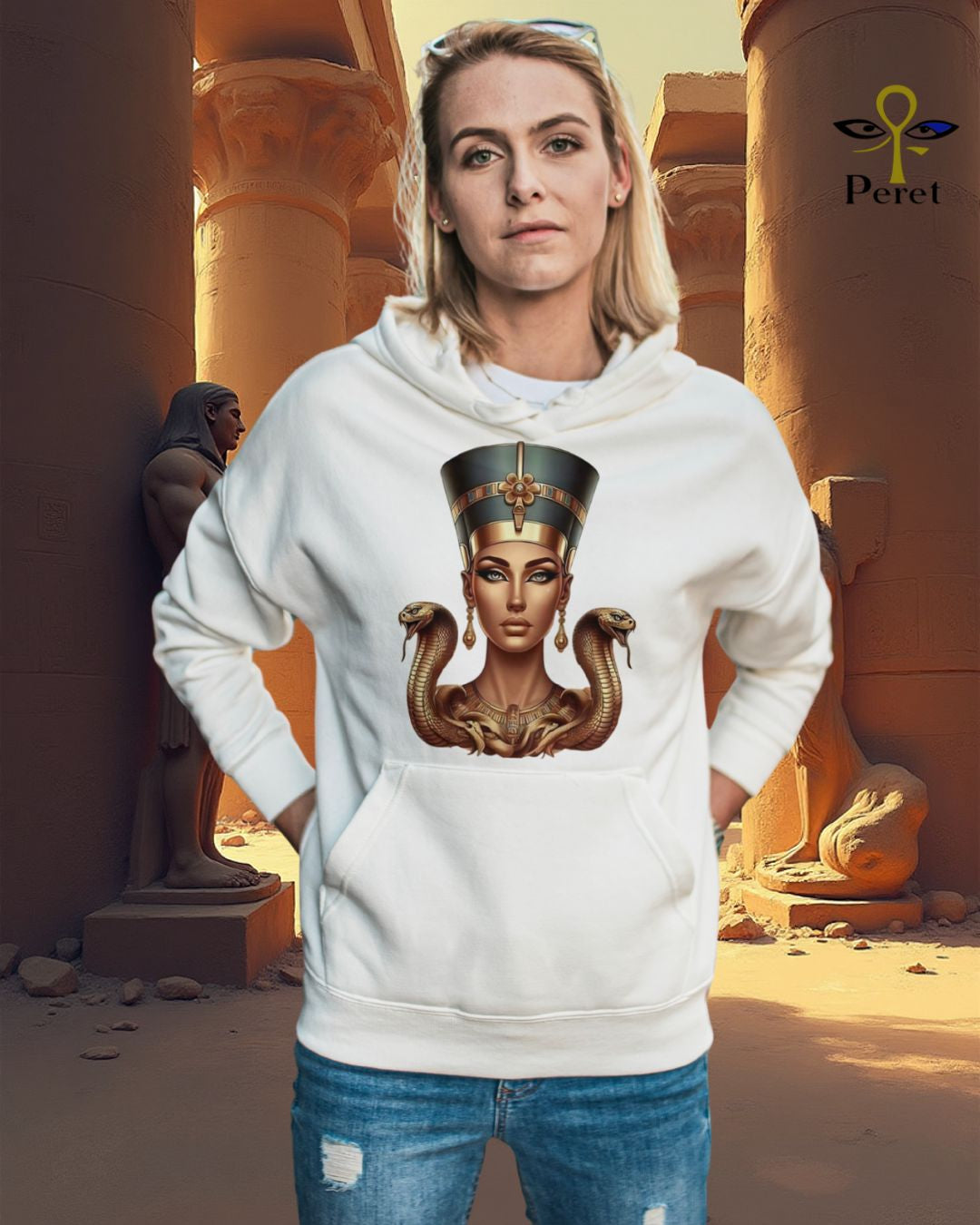 Golden Nefertiti- Premium Cotton Hoodie