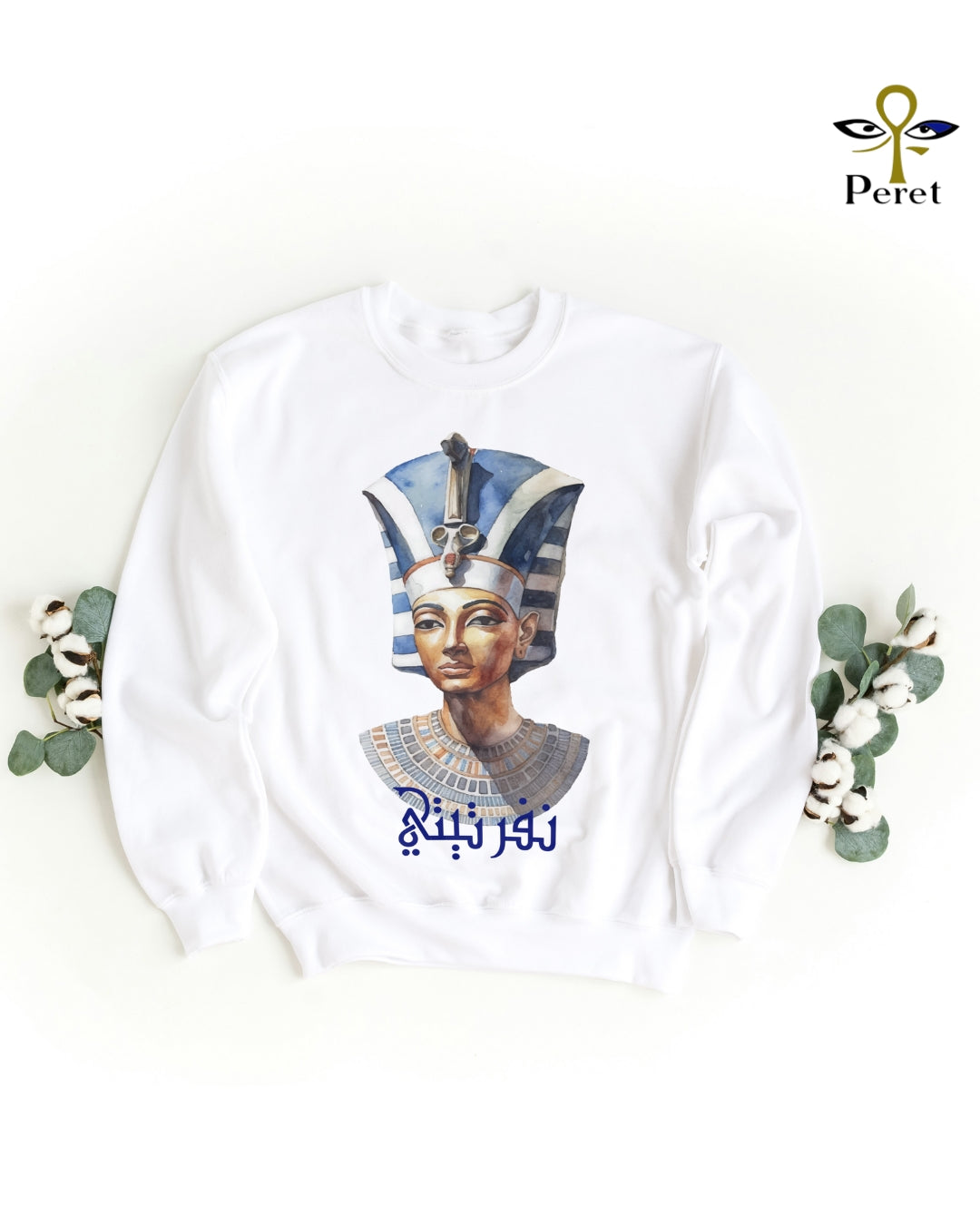 Nefertiti & Ankh - Crew Neck Sweatshirt