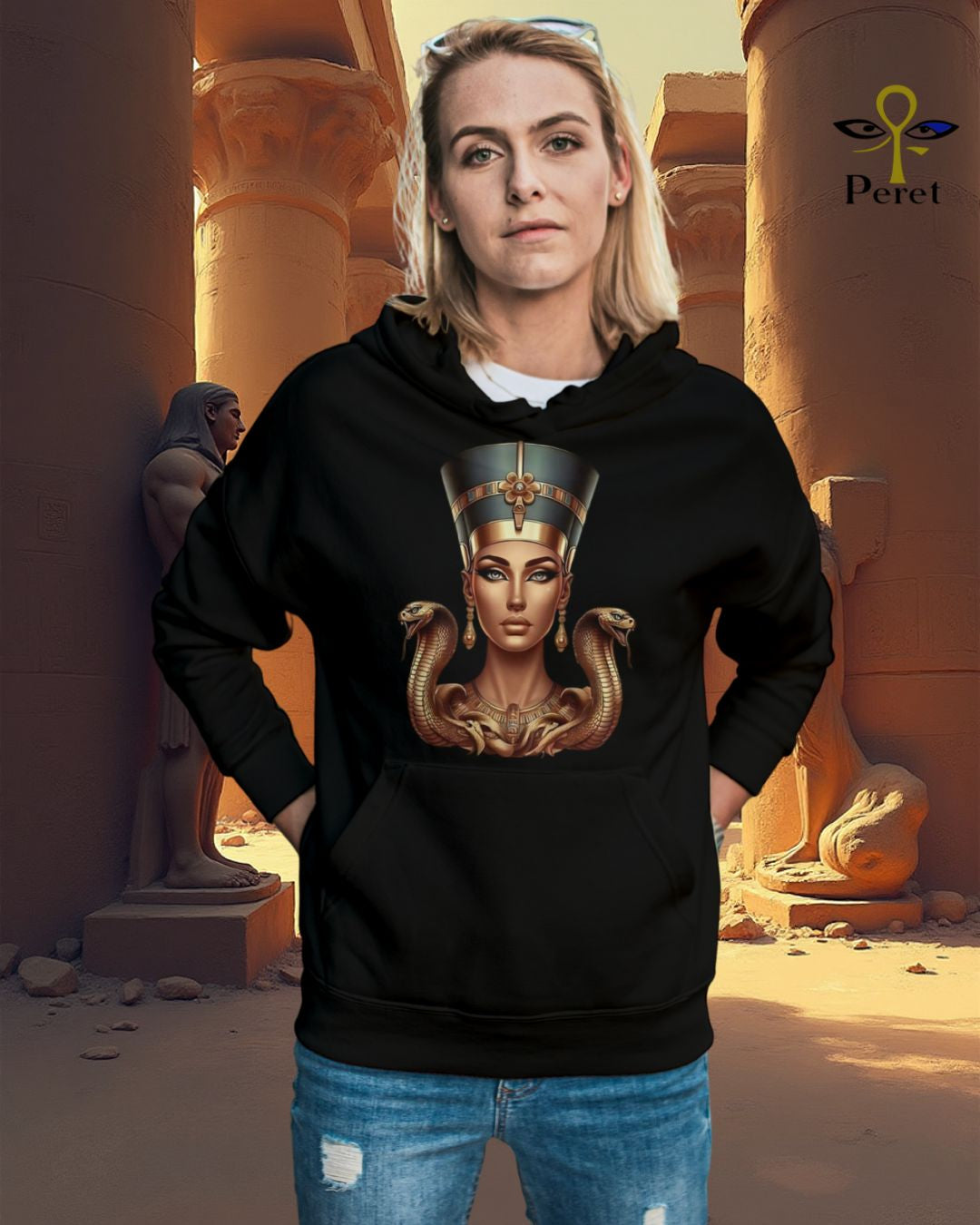 Golden Nefertiti- Premium Cotton Hoodie