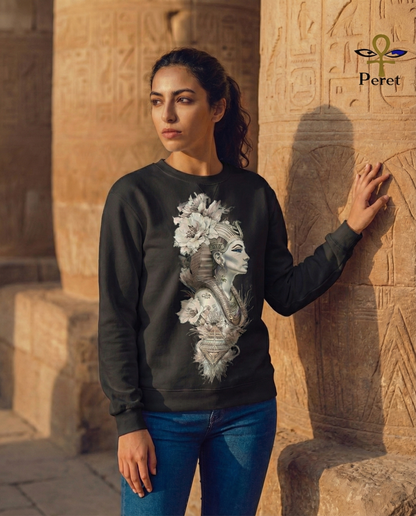 Queen Nefertiti Bloom - Crew Neck Sweatshirt